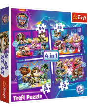 Puzzle Trefl 4 în 1 - Câini de salvare
